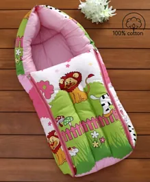 Babyhug Sleeping Bag Jungle Print - Pink