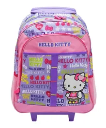 Hello Kitty Printed Trolley Backpack - Pink