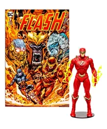 DC Comics  Figure With Comic  The Flash WV2  The Flash Barry Allen - 18 cm