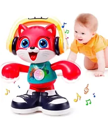 Baybee Battery Operated Dancing Musical Cat - Red