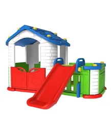 Mini Panda Big Indoor/Outdoor Playhouse with Slide and Playgym