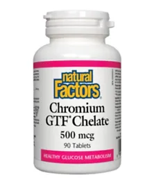 Natural Factors Chromium Gtf Chelate 500 Mcg - 90 Tablets