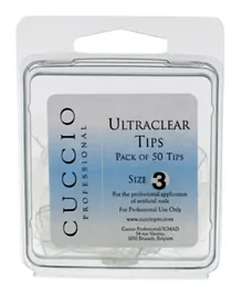 Cuccio Pro Ultraclear Tips Size 3 - 50 Pieces