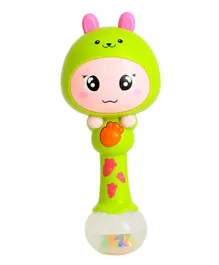 Hola Baby Toy Rabbit Rattle with Music - Green
