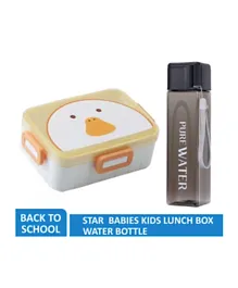 Star Babies Back To School Lunch Box With Water Bottle Combo Set - White & Grey