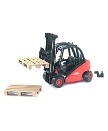 Bruder Linde forklift HD30 with tow-coupling and 2 pallets - Multicolour