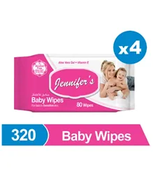 Jennifer's Baby Wipes Pack of 4 - 320 Pieces