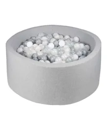 Ezzro Round Ball Pit With 400 Balls - Light Grey, Transparent, White
