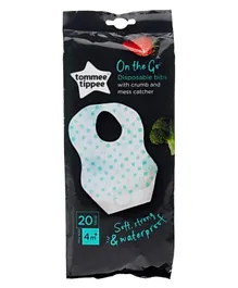 Tommee Tippee Crumb and Mess Catcher Disposable Bibs - 20 Pieces