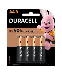 Duracell Type AA Alkaline Batteries - Pack of 8