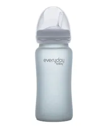 Everyday Baby Glass Straw Bottles Quite Grey - 240 ml