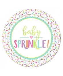 Party Centre Baby Sprinkle Round Paper Plates - Pack of 8