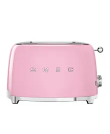 Smeg 50's Retro Style 2 Slice Toaster with Removable Crumb Tray 950W TSF01PKUK - Pink