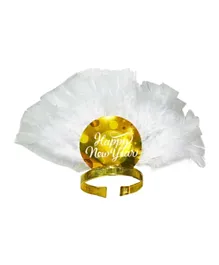 Party Magic Shade Of Gold Feathered Tiaras - 2 Pieces