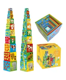 Djeco My Friends Nesting And Stacking Blocks - 10 Pieces