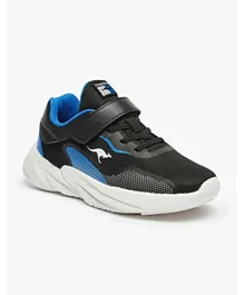 Kangaroos Velcro Closure Textured Sneakers - Black