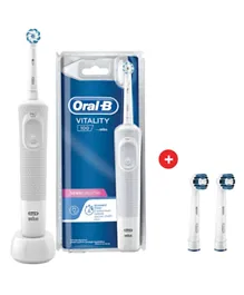 Oral B Vitality D100 CLS Sensi Ultrathin Rechargeable Toothbrush + EB 20-2 Brush Head Bundle