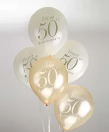 Neviti Vintage Romance 50th Anniversary Balloons - Pack of 8