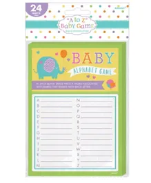 Party Centre Baby Shower A To Z Game - Pack of 24