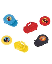 Party Centre Incredibles 2 Mini Disc Shooter Pack of 12 - Multicolor