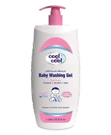 Cool & Cool Vitamin E & Aloe Vera Infused Alcohol Free Head To Toe Baby Washing Gel - 1L