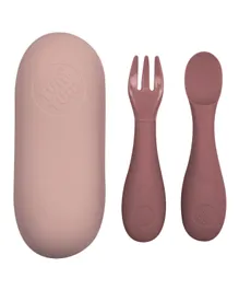 Tum Tum Baby Cutlery Set With Travel Case - Pink