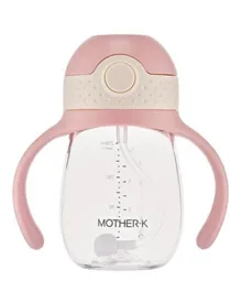 Mother-K Hug Weighted Straw Cup Pink - 210ml