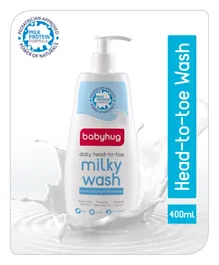 Babyhug Milk Protein Formula Daily Head To Toe Milky Wash - 400 ml