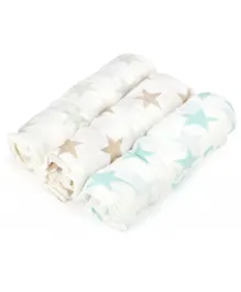 Aden & Anais Bamboo Swaddle Milky Way White -  Pack of 3