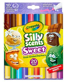 Crayola Silly Scents Sweet Dual-Ended Markers Multicolor - Pack of 10