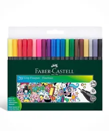 Faber Castell Grip Fine Pen Multicolor - Pack of 20