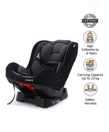 Babyhug Expedition 3 In 1 Convertible Car Seat With Recliner - Black Grey