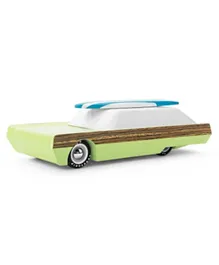 CandyLab Surfin Griffin Wooden Car - Multicolor, Beech Wood, Magnetic Surfboard, Motor Skills Development Toy