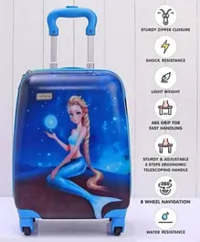 Babyhug Kids Trolley Bag Mermaid Print - Blue