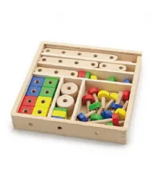 Viga Wooden Construction Set - Multicolour