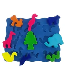 Rubbabu Soft Toy 3D Shape Sorter Animal Shapes - Multicolour