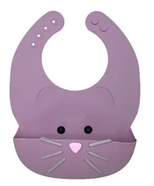 Melii Silicone Bib - Purple Cat