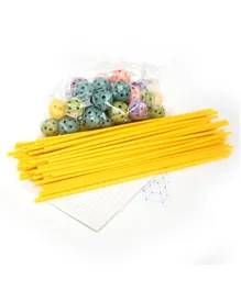 Tube Splicing Ball Building Block Toy - 100 Pieces