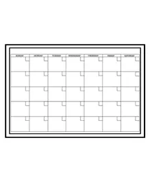 Brewster Large Monthly Dry Erase Calendar Decal - White and Black