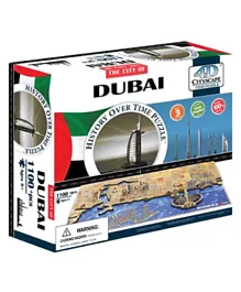4D Cityscape Dubai Time Jigsaw Puzzle Multi Color - 1100+ Pieces