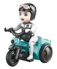 Toon Toyz Stunt Bump & Go Tricycle With Flashing Light & Sound - Blue