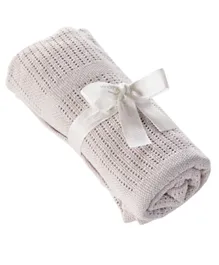 Kinder Valley Cotton Cellular Blanket - Grey