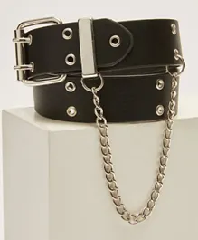 LC Waikiki Leather Look Chain Detail Girl's Denim Belt