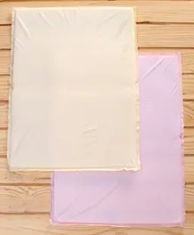 Babyhug Sponge Sheet Large Pack of 2 - Pink Yellow