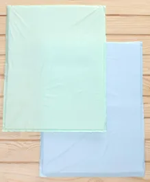 Babyhug Sponge Sheet Large Pack of 2 - Blue Green