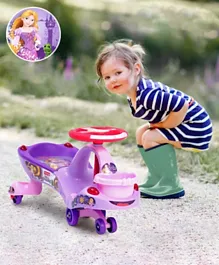 Babyhug Princess Gyro Swing Car with Music and Lights - Purple