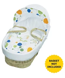 Kinder Valley Jolly Jungle Moses Basket Bedding Set - White