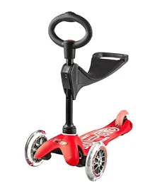 Micro Mini 3 In 1 Deluxe Scooter - Red