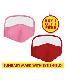 Sunbaby Mask with Eye Shield Buy 1 Get 1 Pink with Red - Pack of 2