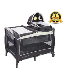 Baby Trend Twinkle Twinkle Little Moon Lil Snooze Deluxe II Nursery Center - Black